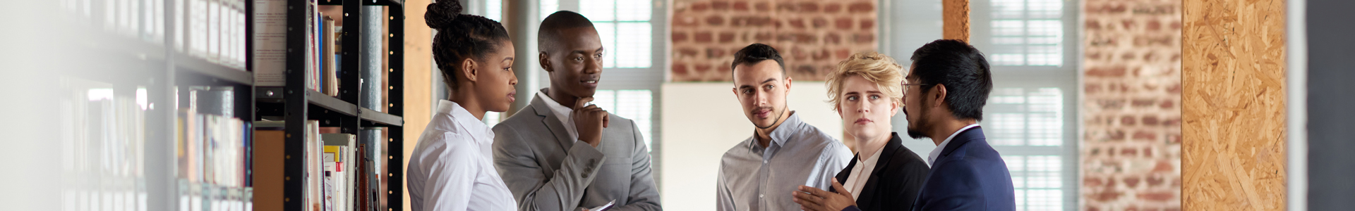 Colleagues collaborating in an office