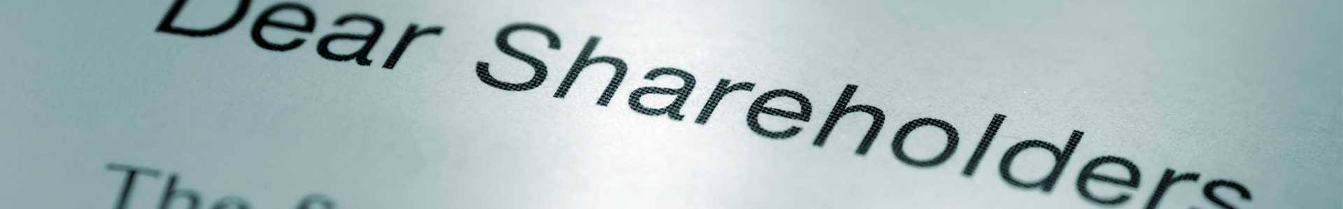 Dear shareholders words