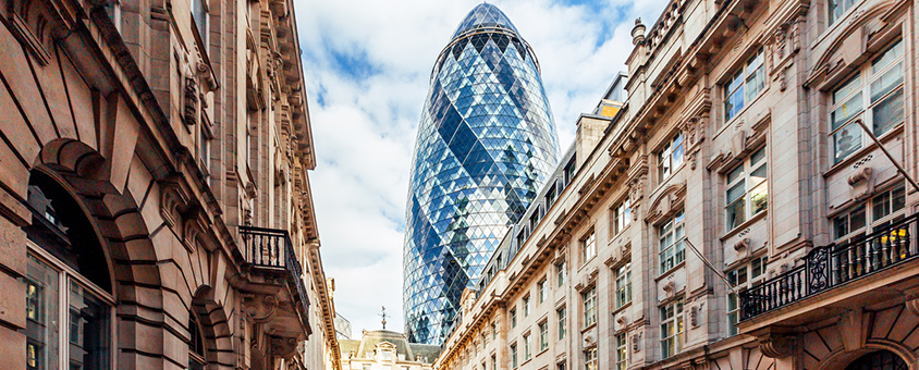 The Gherkin building in London