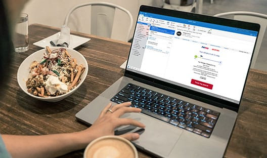 lady working on her laptop