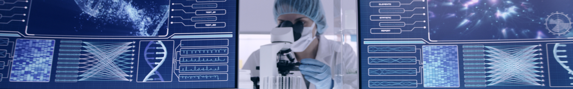 Biotech | Medical professional looking into a microscope