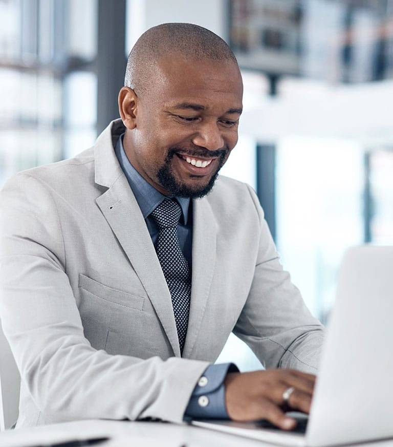 Man applying for a bank account