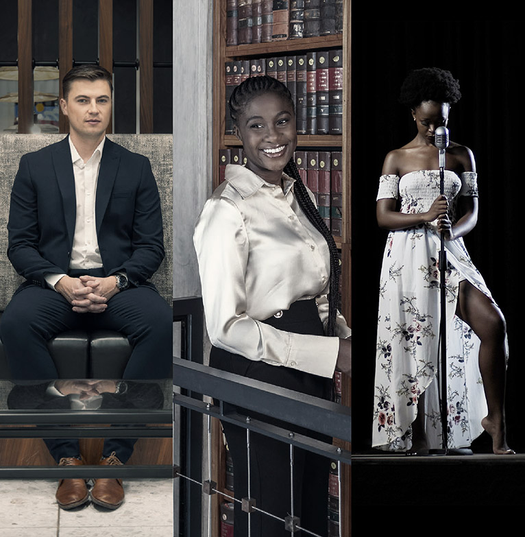 Abena, Sheldon and Sandsile, young professionals, talking about importance of life insurance