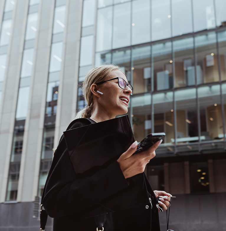 business lady walking