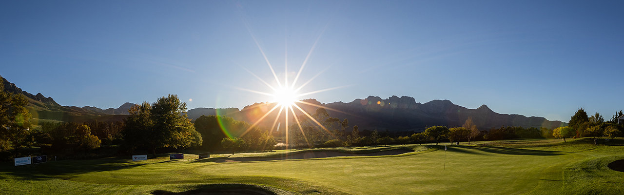 Sunrise set the beautiful Erinvale golf course 