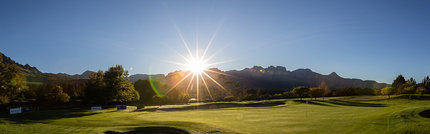 Sunrise set the beautiful Erinvale golf course