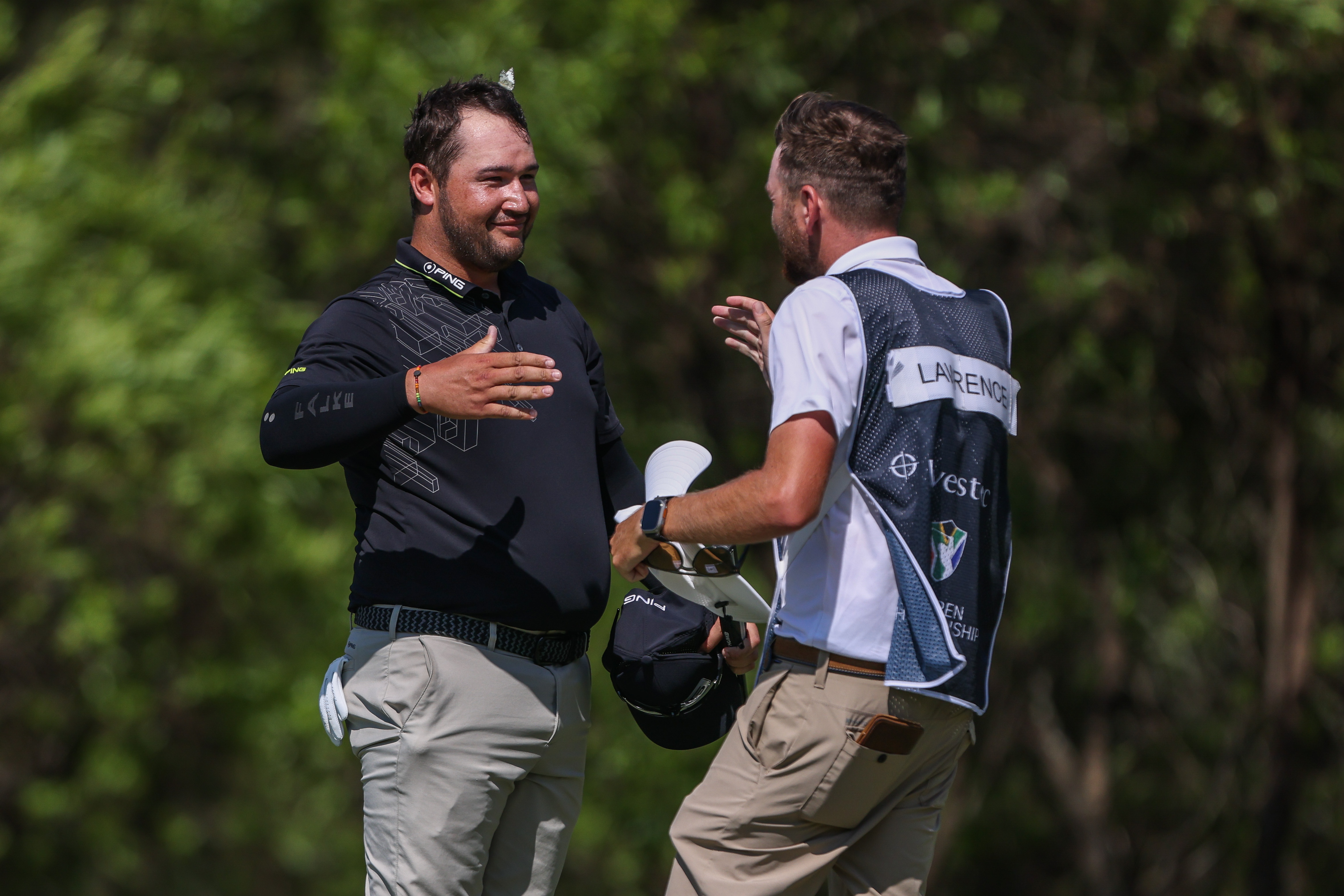 Lawrence with caddy