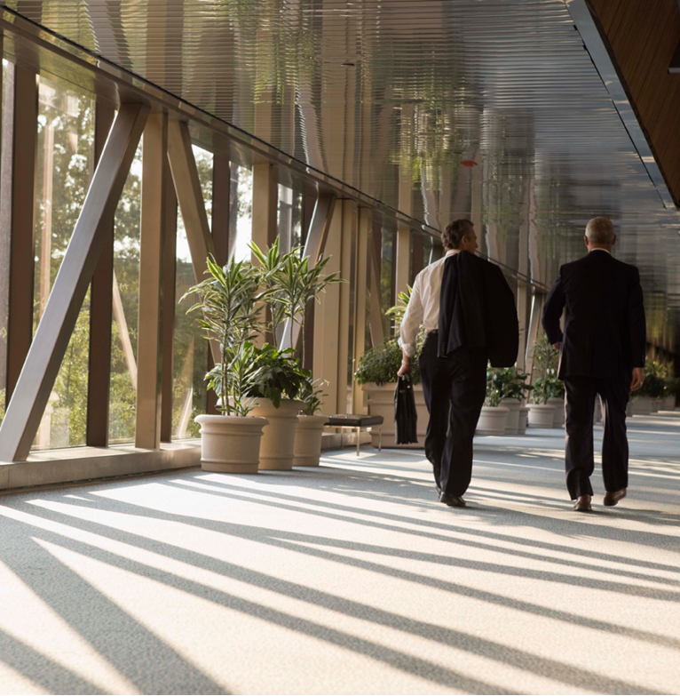 colleagues walking to a meeting