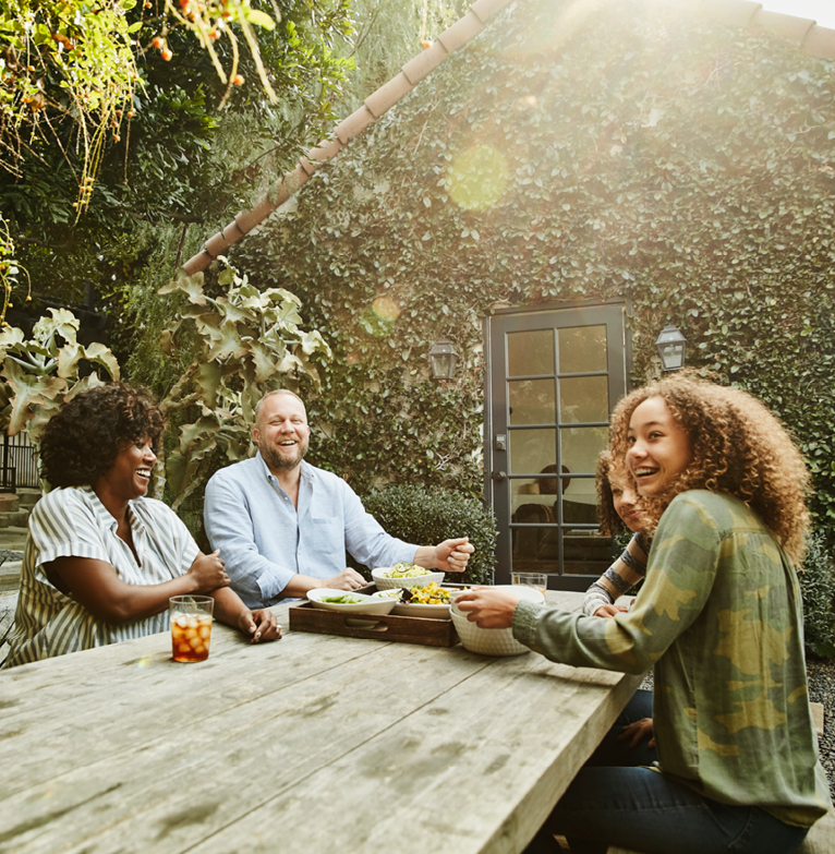 family laughing together