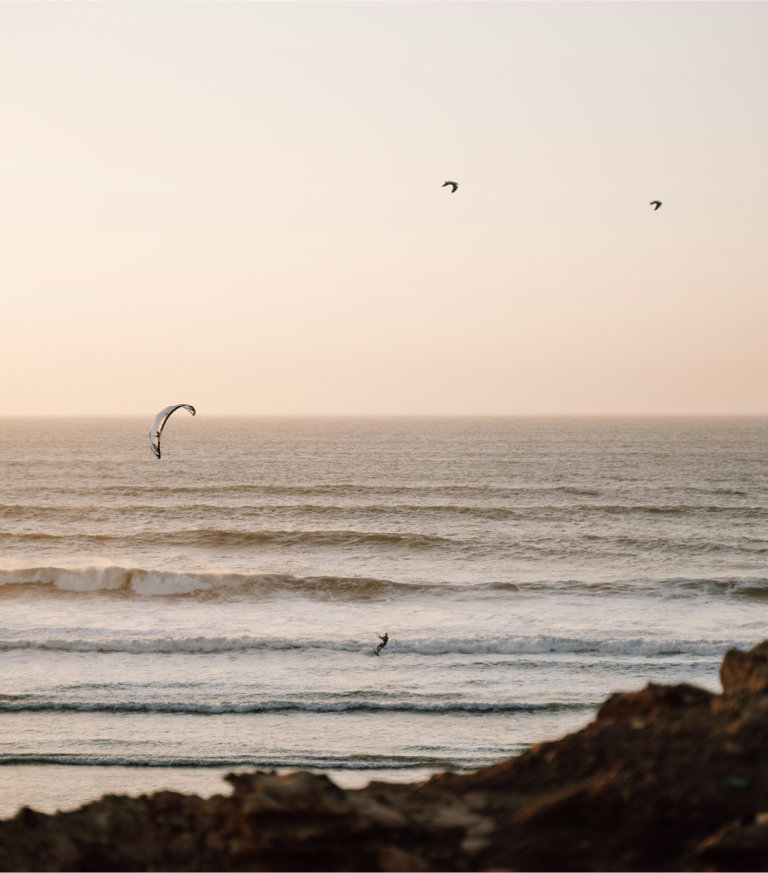 paragliding at the beach