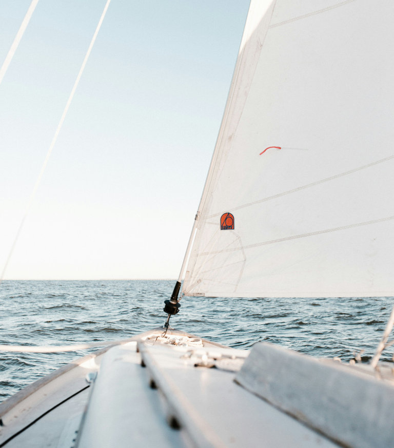white sailboat