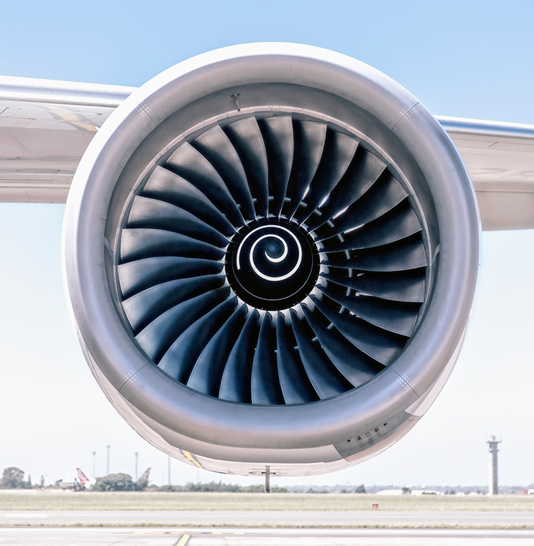 Aeroplane engine and wing