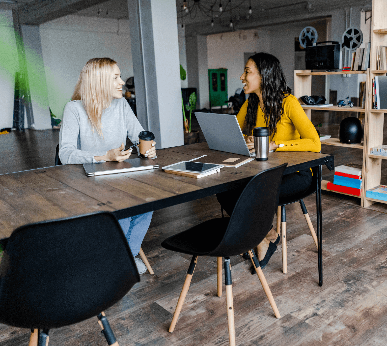 Two women having a business meeting