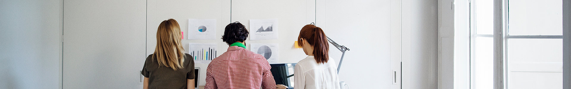 Three coworkers in an idea session