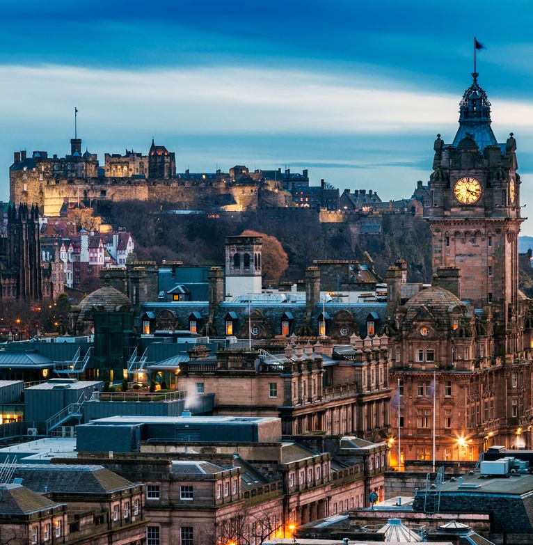 Edinburgh's skyline, looking across to Edinburgh Castle
