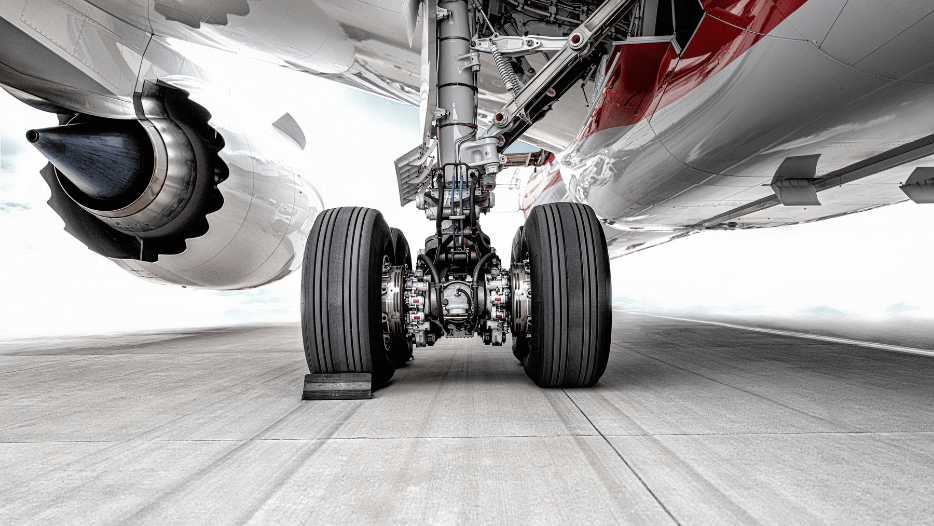 plane engine and wheels