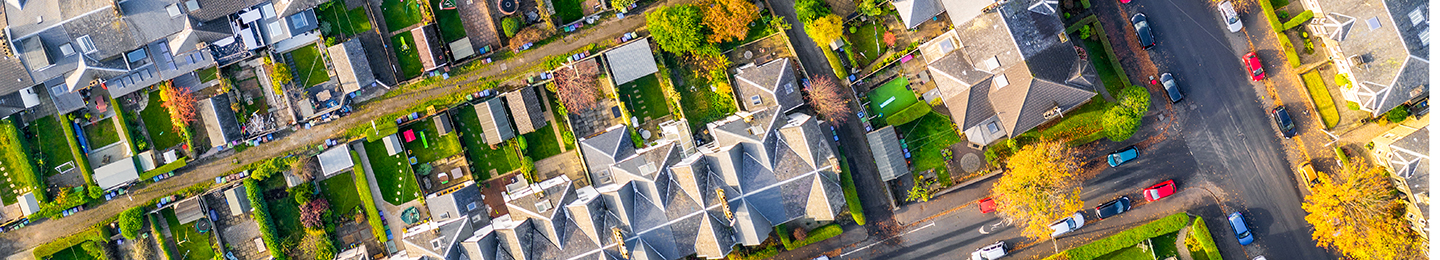 Birds eye view of street