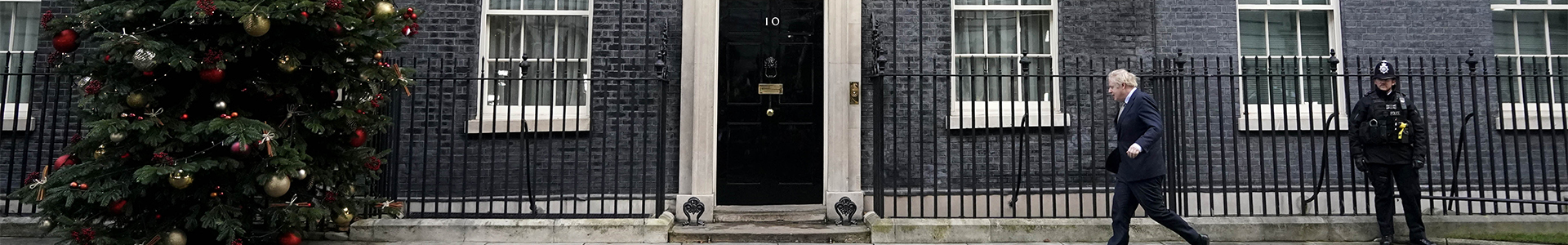 Boris Johnson makes his way to 10 Downing Street after winning the 2019 UK general election