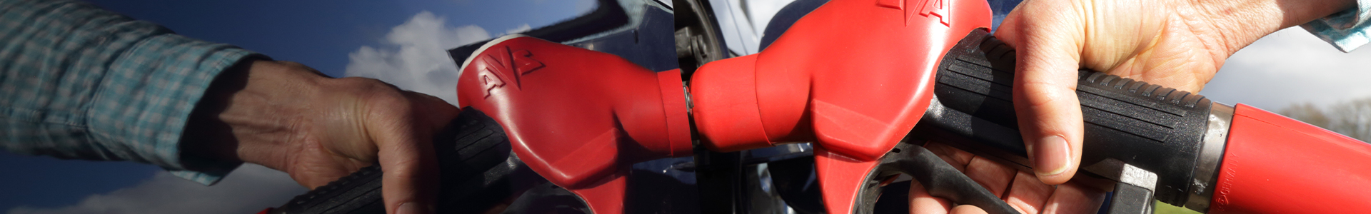 Car being filled up with petrol