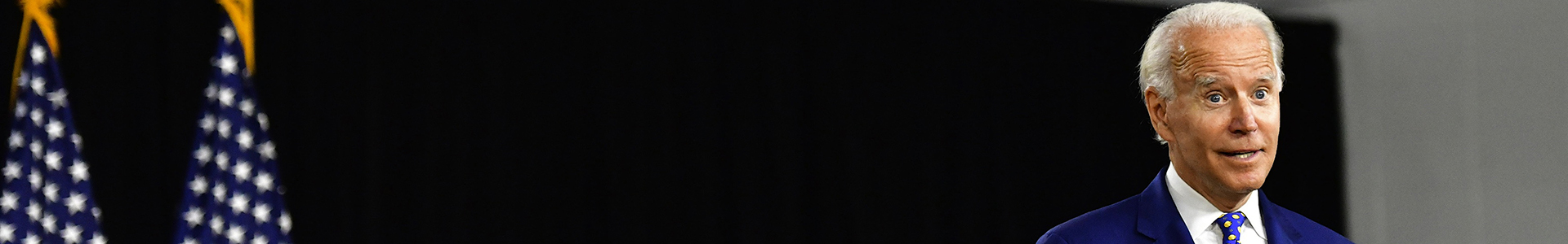 Joe Biden addresses the room