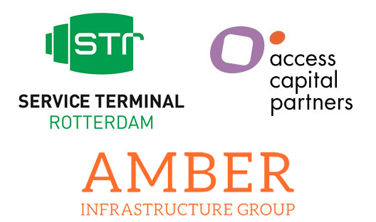 Service Terminal Rotterdam, access capital partners and amber infrastructure group logos