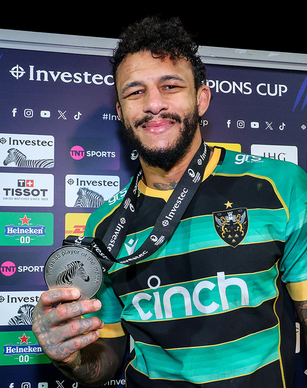 Legend Courtney Lawes at the Investec Champions Cup
