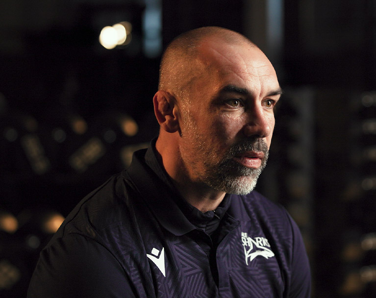 Sale Sharks’ Director of Rugby Alex Sanderson during an interview