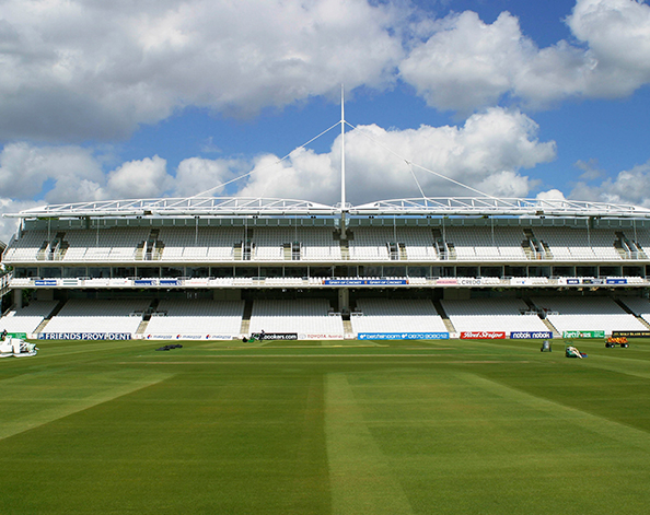 Empty stand at Lords Cricket Ground