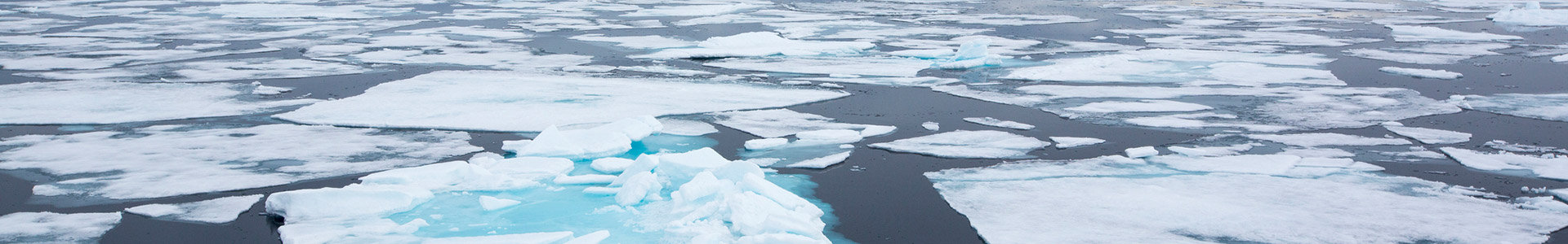 Ice all broken up in the ocean