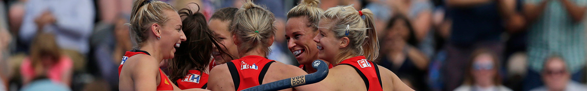 England hockey women's team celebrating