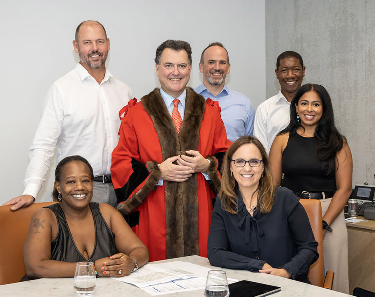 The judges at judging day for Beyond Business