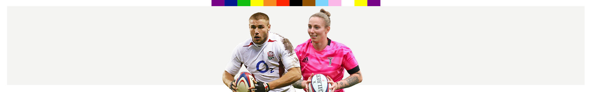 Ben Cohen and Jade Konkel photos while they were playing rugby