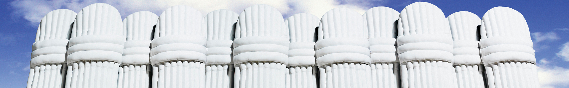 Wall of cricket pads