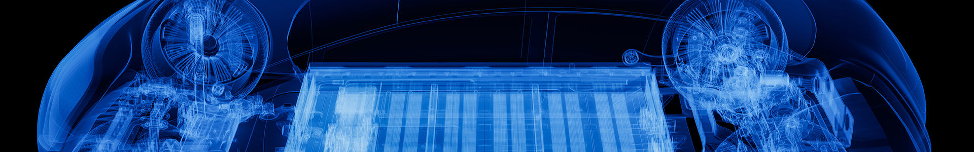 X-ray of an electric car