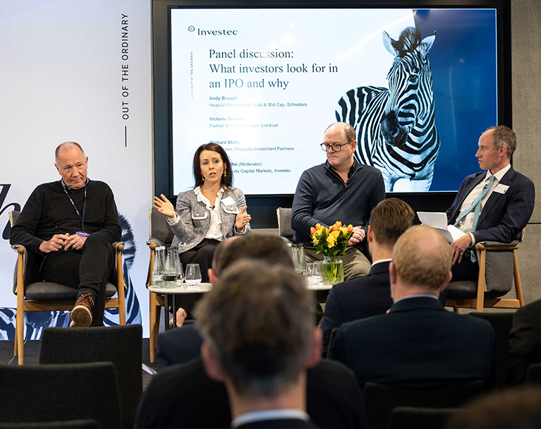 Victoria Stevens speaking at the IPO Conference 2024