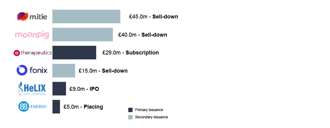 ECM issuance across the deal size spectrum