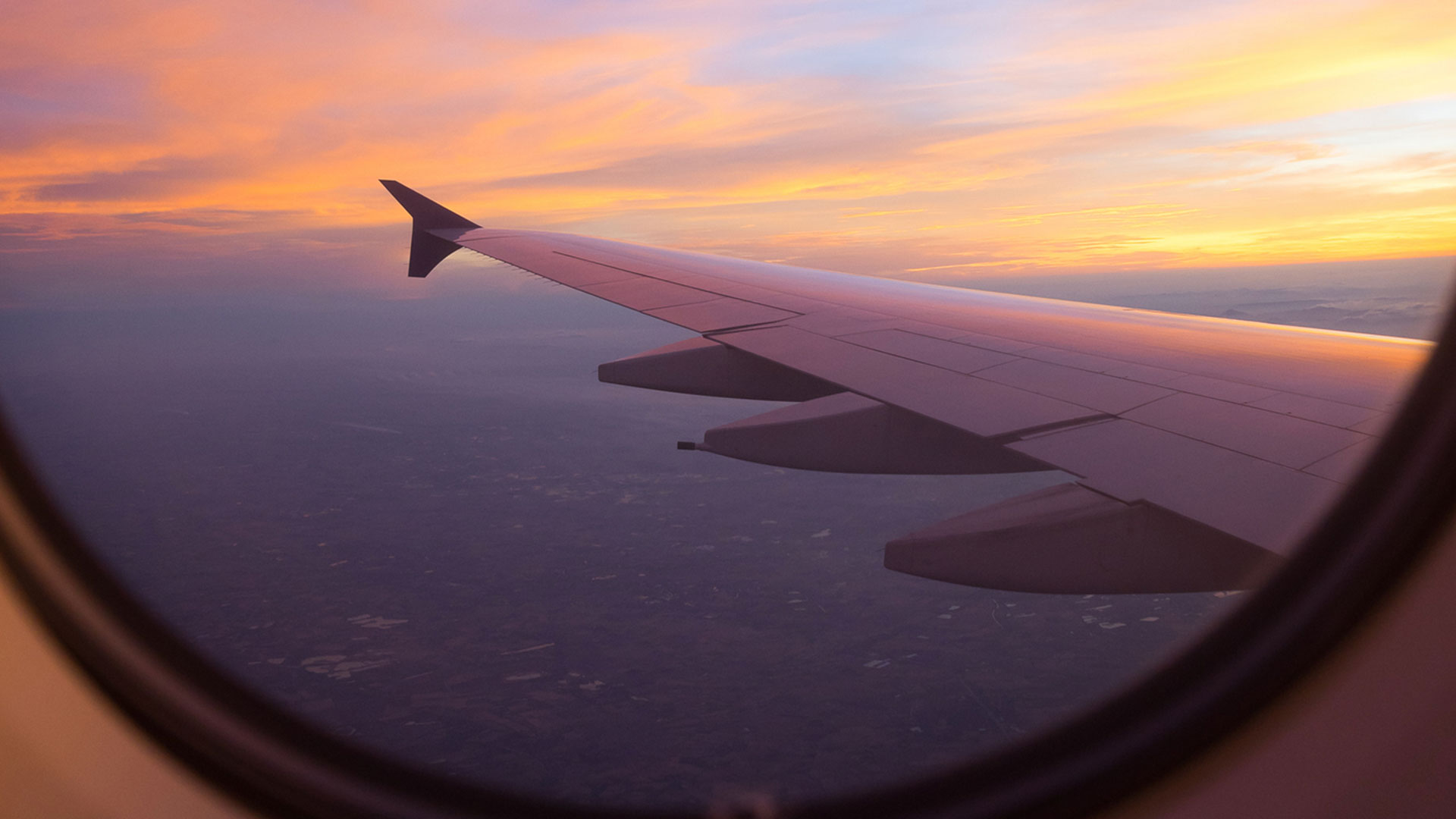 View from a airplane window