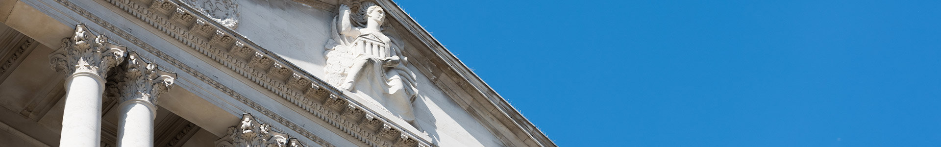 Close-up of the Bank of England building in London