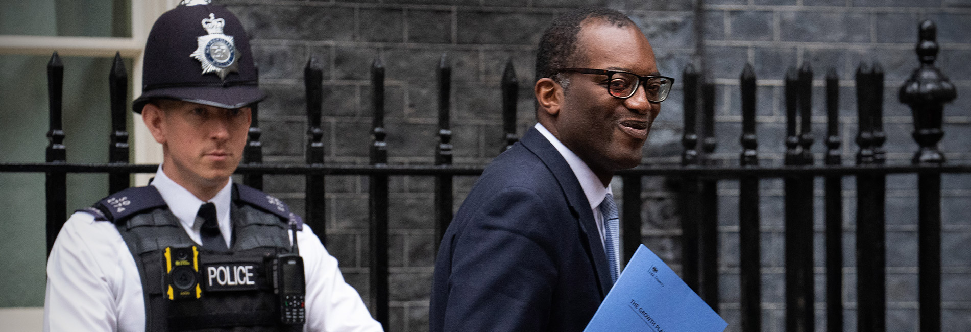 Chancellor Kwasi Kwarteng on his way to present his Fiscal Statement