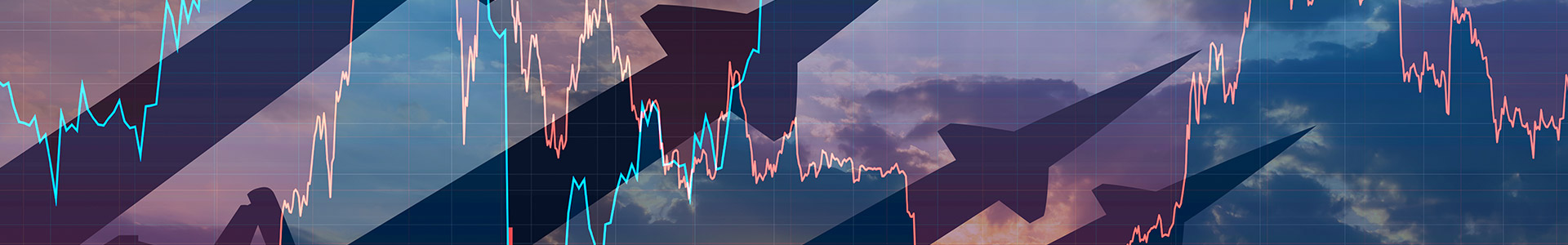 rockets in background with stock chart overlay