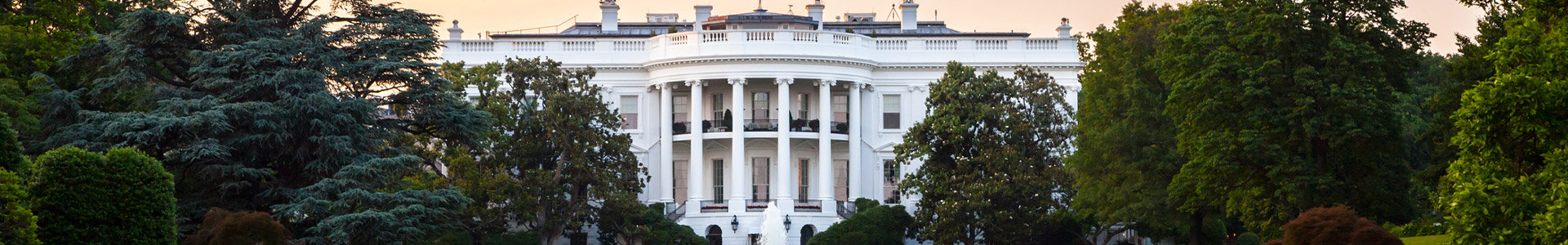 White house view through the trees