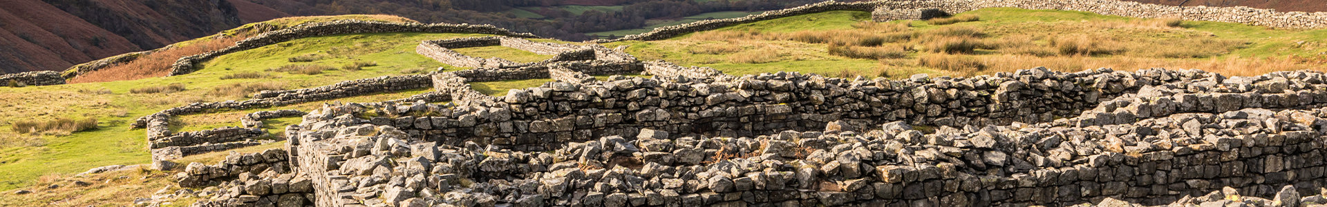 Roman walls remaining in countryside