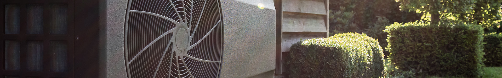 Air source heating pump outside