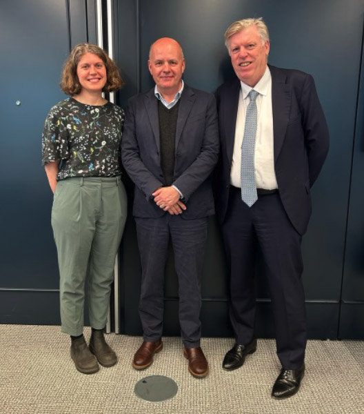 Dr Heather Plumpton, Dr Steve Coulter and Harold Hutchinson