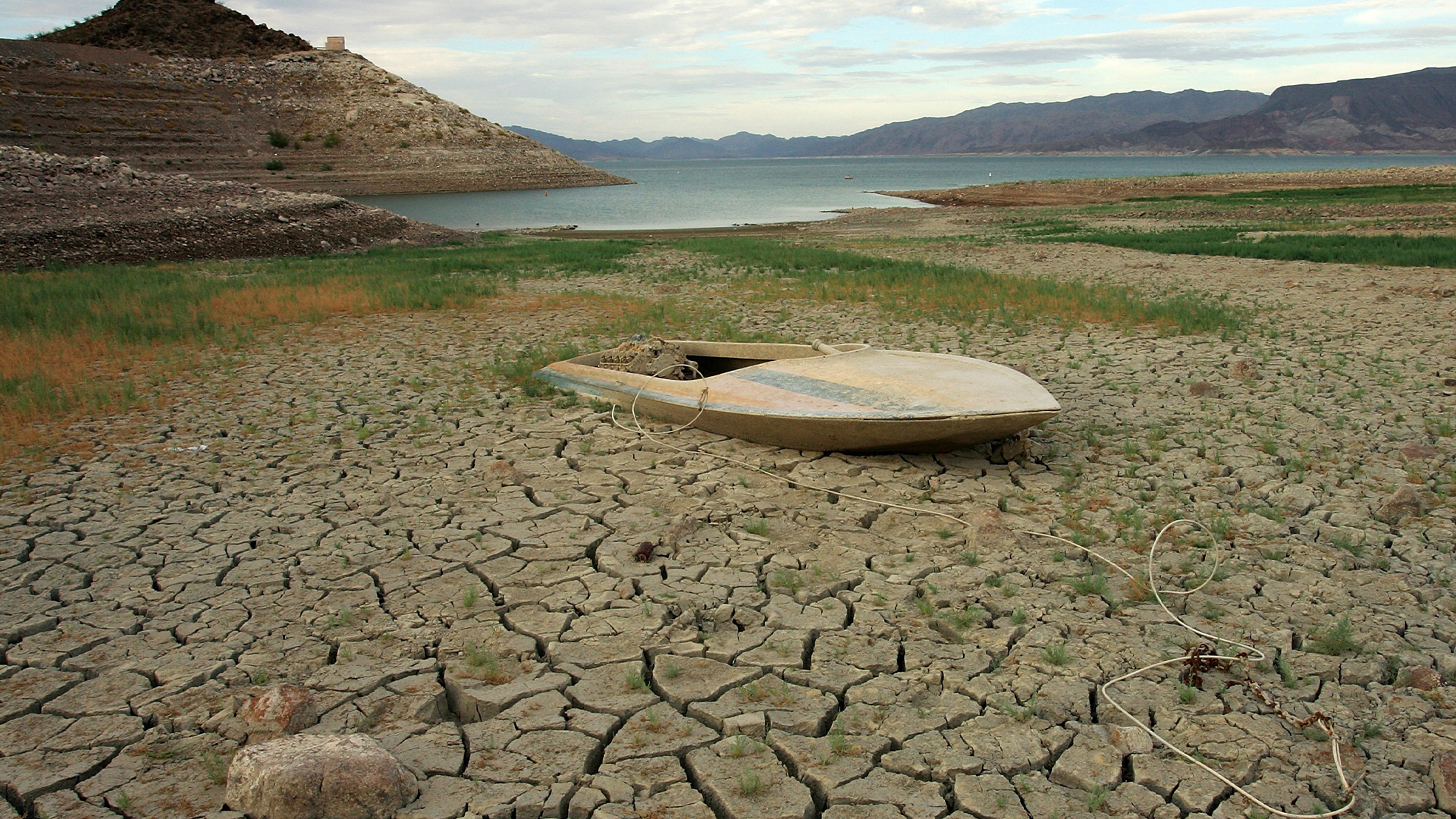 Dried up lake bed