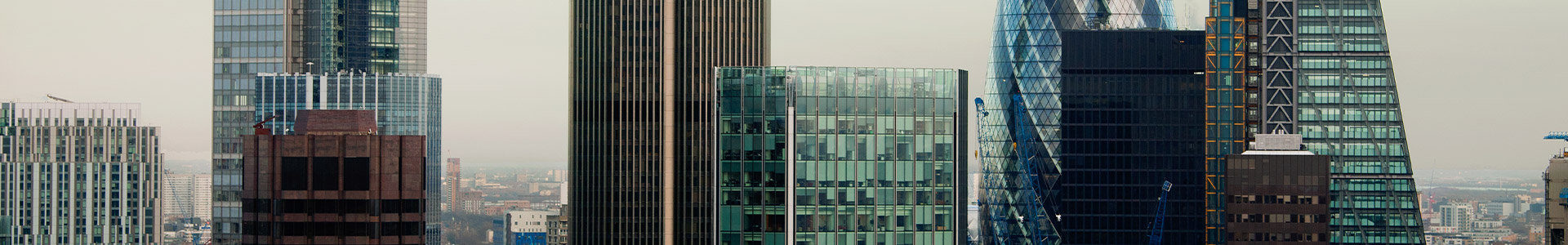 Close up of building in the financial district of London