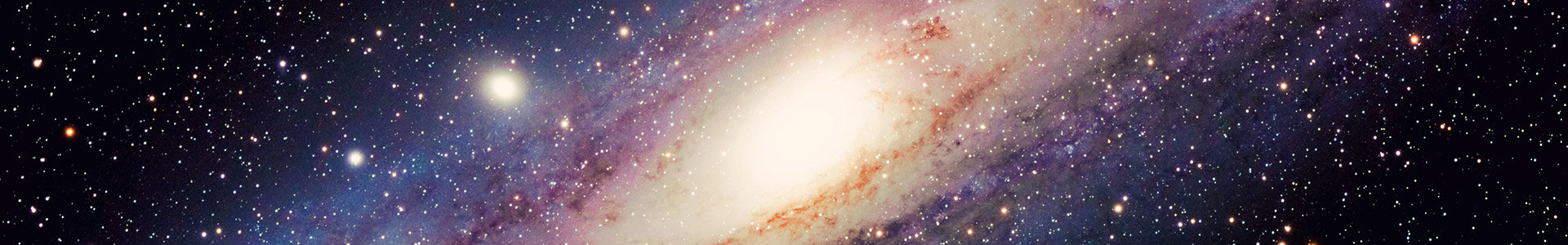 Planet and stars in space