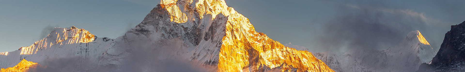 Looking up towards the peak of Everest