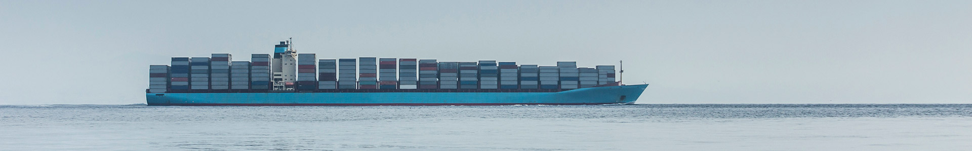 Cargo ship at sea