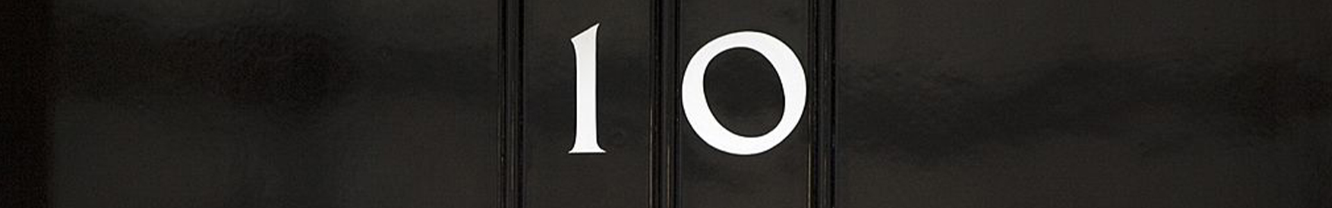 Close up of Number 10 front door